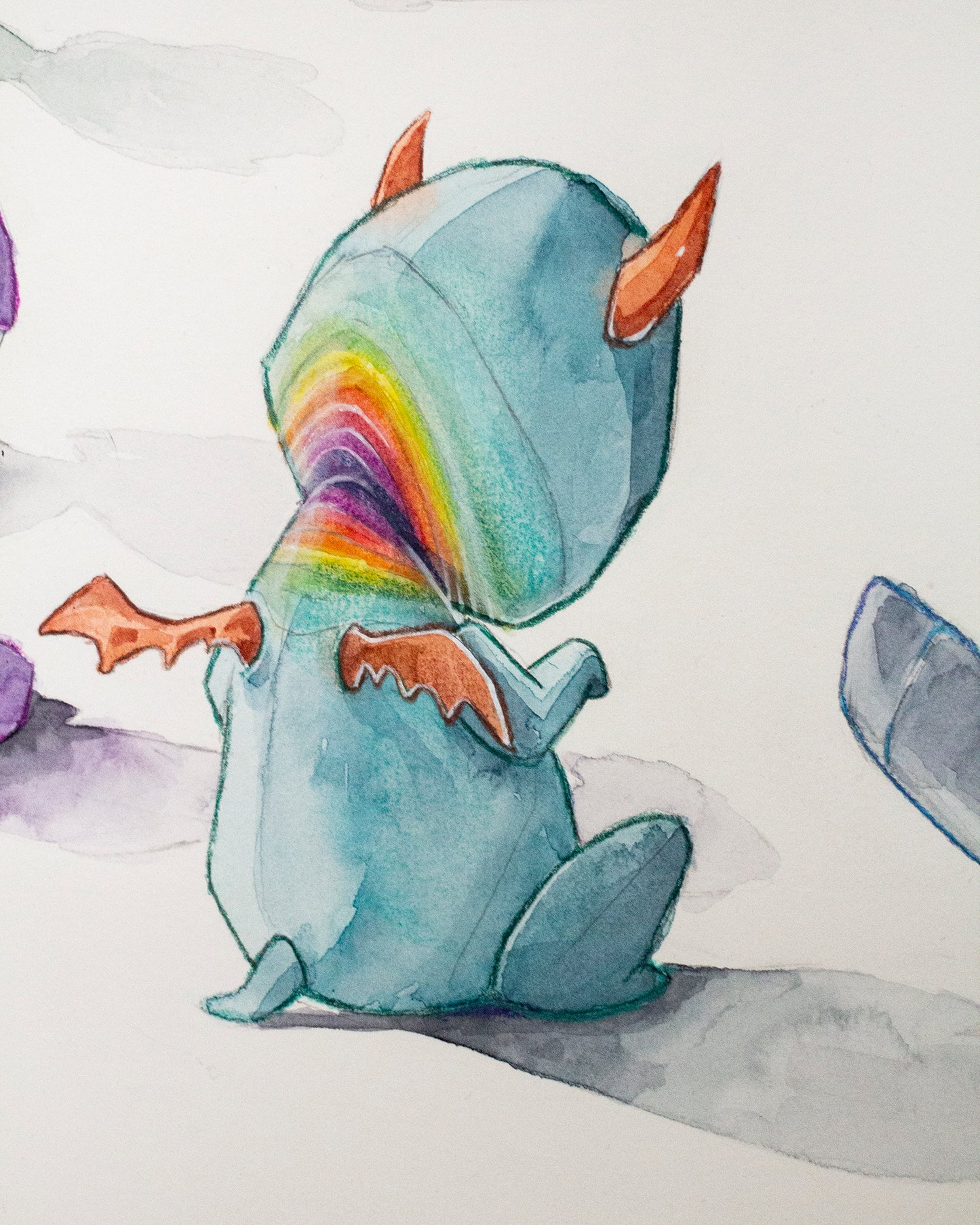 Sitting with your demons (73x53 cm) 2025