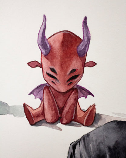 Sitting with your demons (73x53 cm) 2025