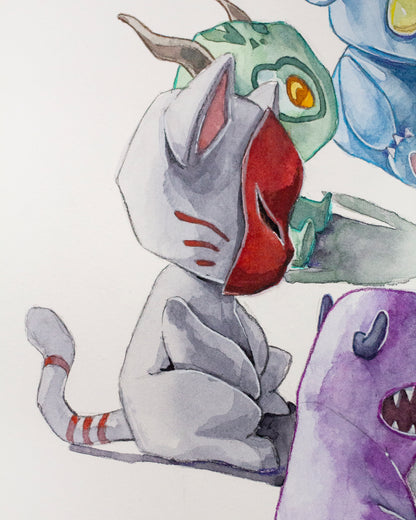 Sitting with your demons (73x53 cm) 2025