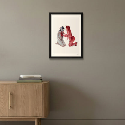 Helpful Evil — A3 (30×42cm, 12×17") Black Frame