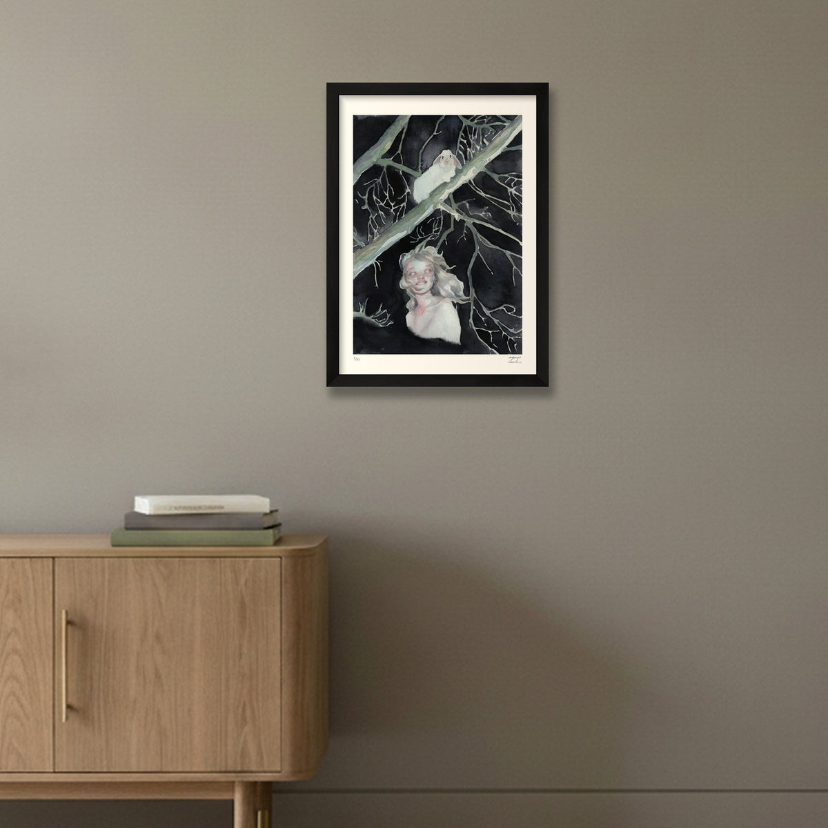Night Ghost II — A3 (30×42cm, 12×17") Black Frame