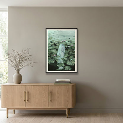 Water Nymph — 70×100cm, 28×39" Black Frame