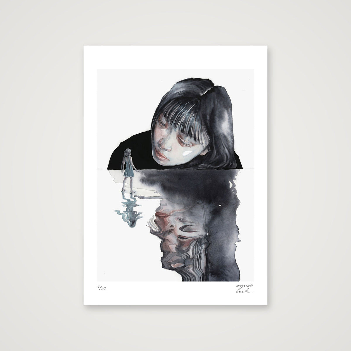 The Giant and the Fairy — A4 (21×30cm, 8×12") Print only