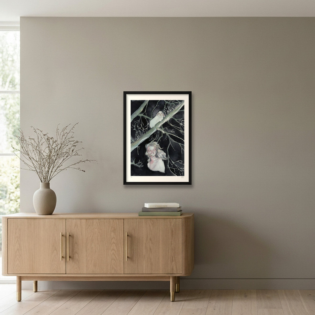 Night Ghost II — 42×59cm, 17×23" Black Frame