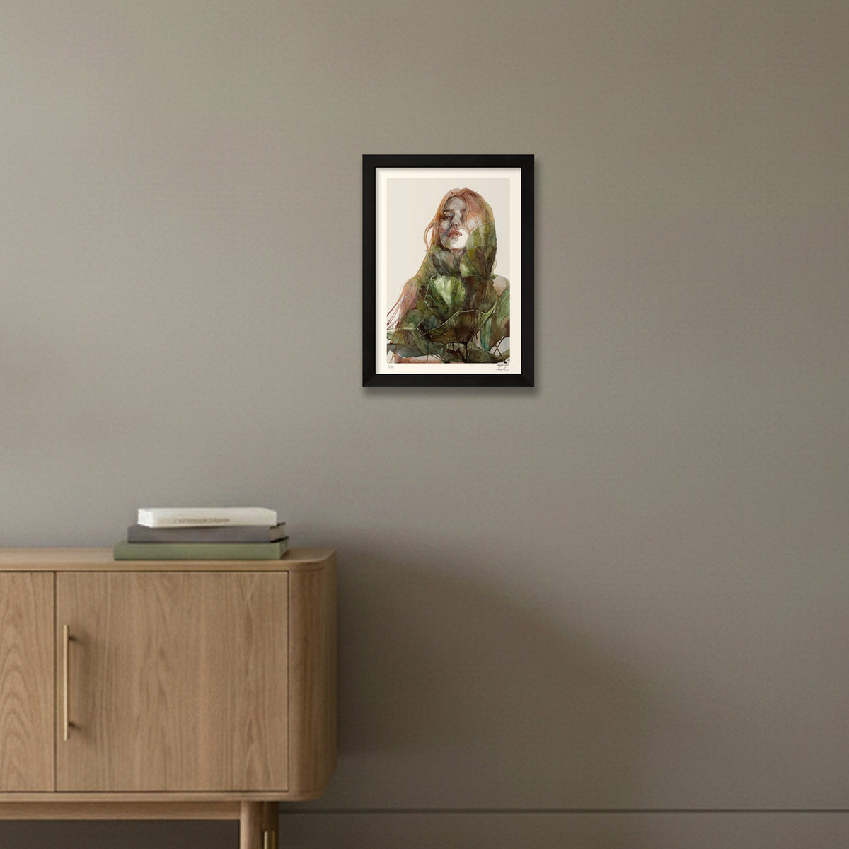 River Nymph — A4 (21×30cm, 8×12") Black Frame