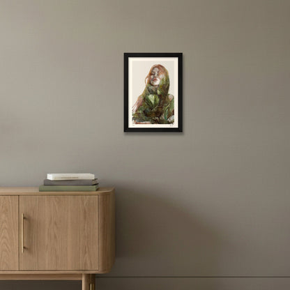 River Nymph — A4 (21×30cm, 8×12") Black Frame