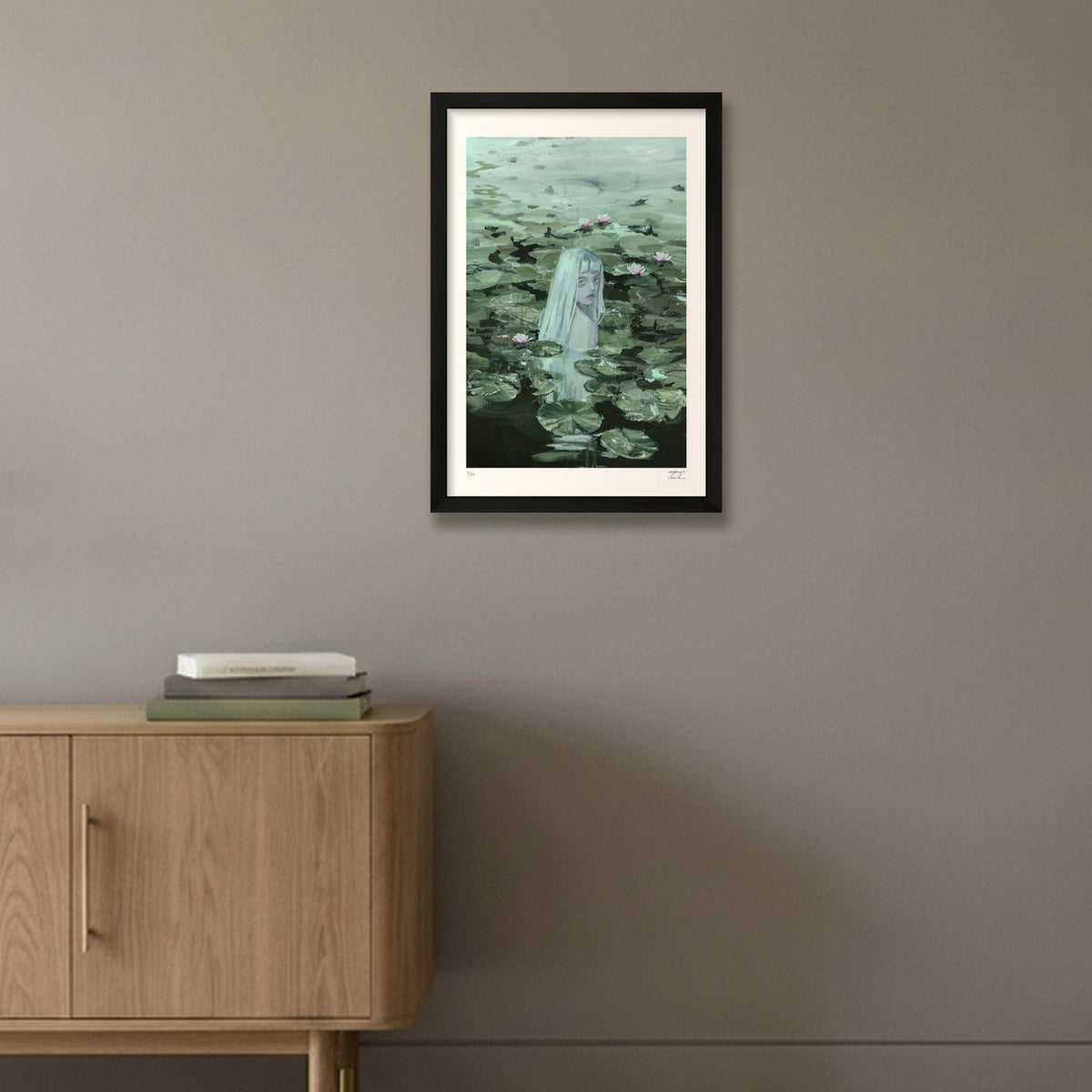 Water Nymph — 30×45cm, 12×18" Black Frame