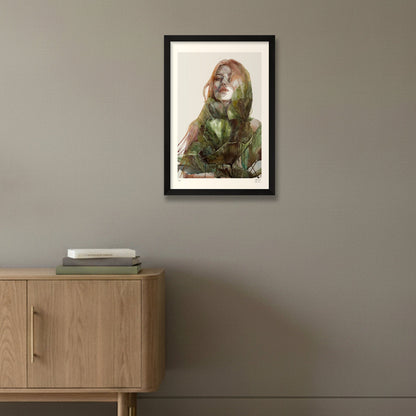 River Nymph — 30×45cm, 12×18" Black Frame