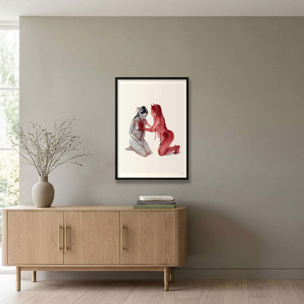 Helpful Evil — 59×84cm, 23×33" Black Frame