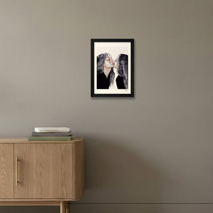 The Double — A4 (21×30cm, 8×12") Black Frame
